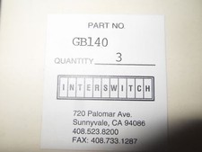 3 Interswitch GB140 Thumbwheel Counters