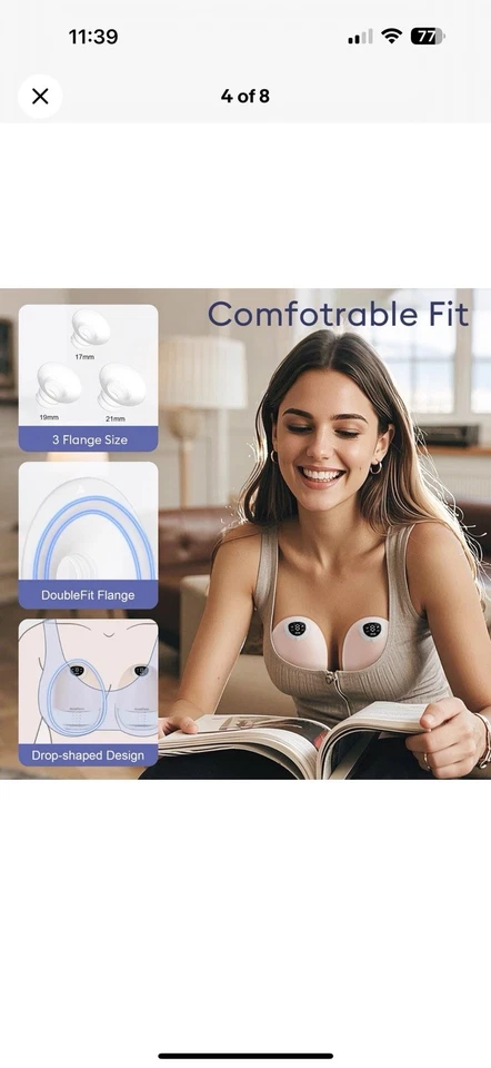 Новый ~ Momfann электрический молокоотсос набор - носимый, громкая связь приложение управления портативный - Изображение 4 из 4