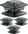 Flexfit Solar Outdoor Post Cap Lights - Includes Bases for 4X4 5X5 6X6 Wooden Po