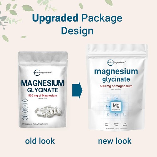 Micro Ingredients Magnesium Glycinate 500mg Per 240 Count (Pack of 1) - Picture 3 of 7
