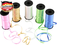 Naler Geschenkband Polyband In 5 Farben Ringelband Deko Band FüR BallonverschlüS