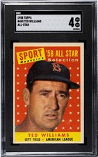 1958 TOPPS TED WILLIAMS (ALL-STAR)  #485  SGC 4