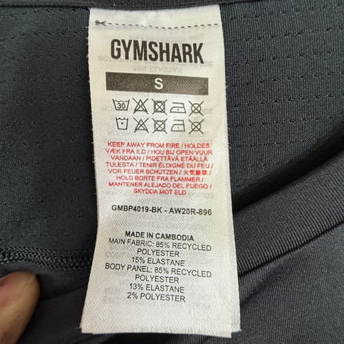 Gymshark Training Long Sleeve Top Women's Black Athletic Activewear Small S - Picture 3 of 7