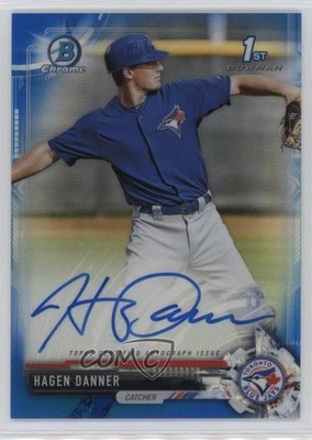 2017 Bowman Draft Chrome Pick Blue Refractor /150 Hagen Danner #CDA-HD Auto v9t