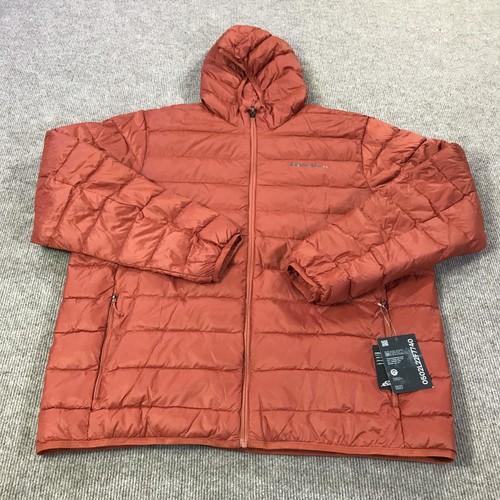 Eddie Bauer Cirruslite Down Hooded Puffer Jacket Mens XL Red Clay EB650 650 FP - Picture 2 of 19