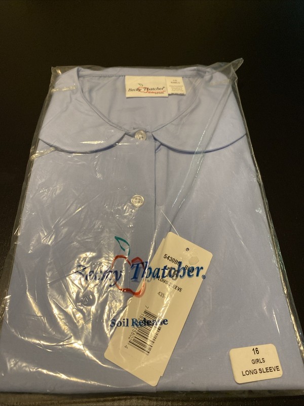Becky Thatcher Elderwear School Uniform Blouse Long Sleeve Girls 16  (B)