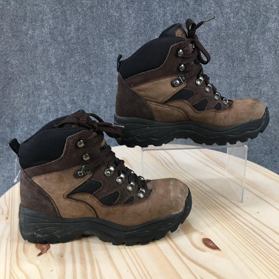 Thom McAn Boots Mens 7.5 Lace Up Hiking Ankle Boot 84660 Brown Suede Leather - Image 2 of 4