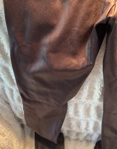 SPANX SPANXshape Faux Leather Leggings Brown/Burgundy Size M Style 2437 ๐ - Picture 11 of 11