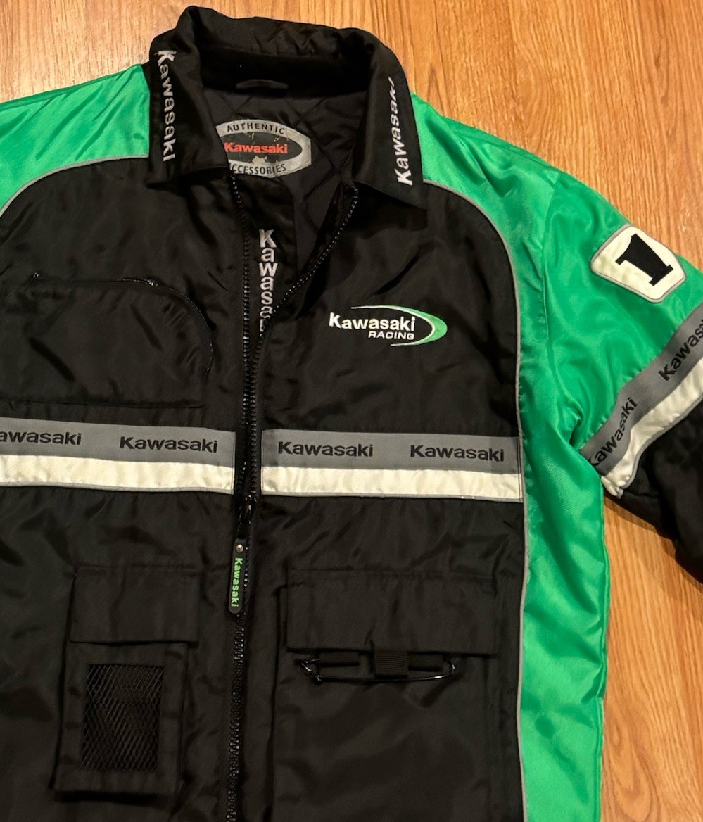 Vintage Kawasaki Racing Team Pit Crew Jacket S Eckl  Motorcycle 90s Y2K Rare image 5