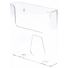 Plymor Clear Acrylic Literature Holder (Wall Mount), Fits 8.5" x 11" Documents