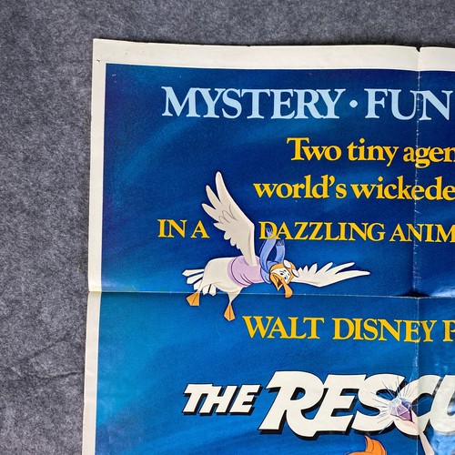 Poster Vintage 1977 I Soccorritori Disney Film Originale 1 Foglio Animazione Bob Nuovo - Foto 6 di 16