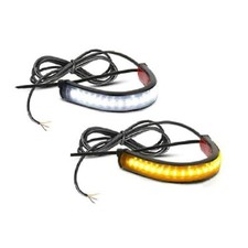 Motorcycle LED Turn Signal Light, 2PCS Switchback Fork Turn Signal DRL Daytime