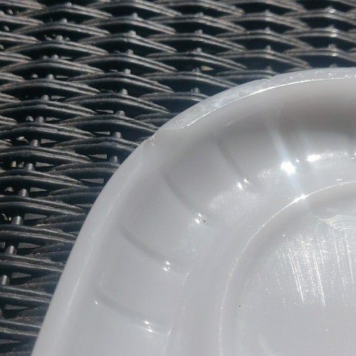 Set of 2 Federal Glass Heat Proof Oblong White Milk Glass Snack Set Plate - Picture 7 of 9