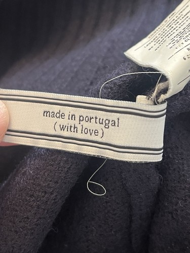 Maglione Ami Alexandre Mattiussi blu marino lana merino grande L girocollo - Foto 5 di 8