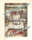 Garland Shelf Tin Sign Rustic Christmas Kitchen Art