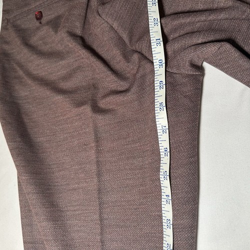 Pantaloni uomo vintage maglia lana marrone taglia 32x29 retrò nuovi con etichetta - Foto 6 di 9