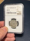 (#101730) Portugal:  1932 5 escudos.  NGC au 55 KEY DATE!      (See video!) — photo 2