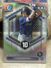 2026 Bowman Chrome Ethan Holliday Chrome #BTP-10 ROCKIES Top 100 Refractor