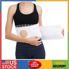 Ostomy Hernia Support Belt Abdominal Binder with Stoma Opening, Size L
