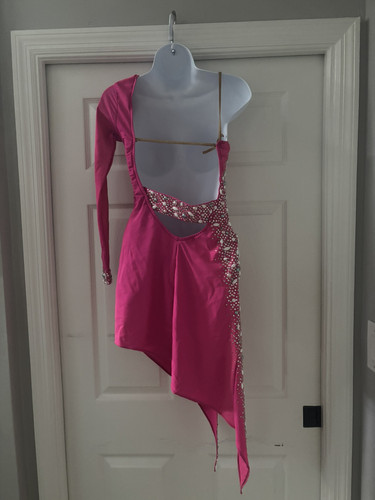 Hot Pink Latin Ballroom Dance Dress - Medium - Picture 2 of 4