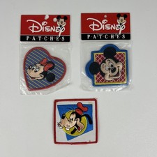 Lot Of 3 VTG Disney Mickey  Friends Mouse Character Patch Walt Production Goofy