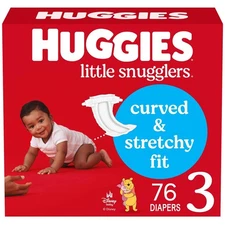 Huggies Little Snugglers Disposable Diapers Size 3 Count 76ct