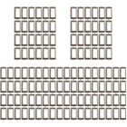 120 pcs Metal Label Holder Frames Antique Drawer Cabinet Label Frames Label