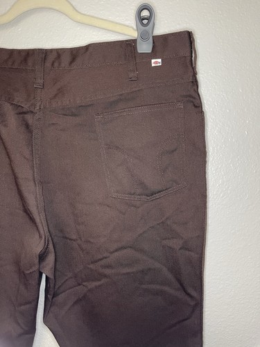 ๐ฅ VINTAGE DEADSTOCK ๐ฅ Dickies 50/50 Brown Work Pants Trousers 40x30 USA Made - Picture 9 of 13