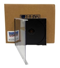 USDISC CD Jewel Cases Standard 10.4mm Heavyweight 90g, Single 1 Disc Black Lot