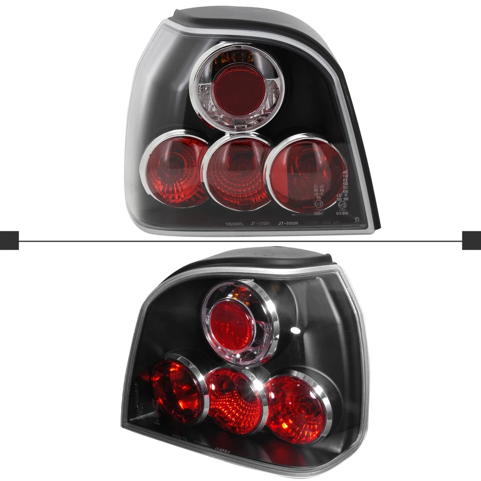 Black Tail Lights Fits 1993-1998 Volkswagen Golf MK3 Brake Lamp Left+Right 93-98 Foto 3 de 4