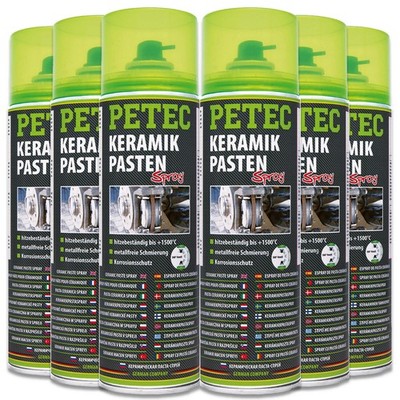 6x Petec 70650 Keramikpastenspray 500 ml Keramikpasten Spray Ceramic Karosserie