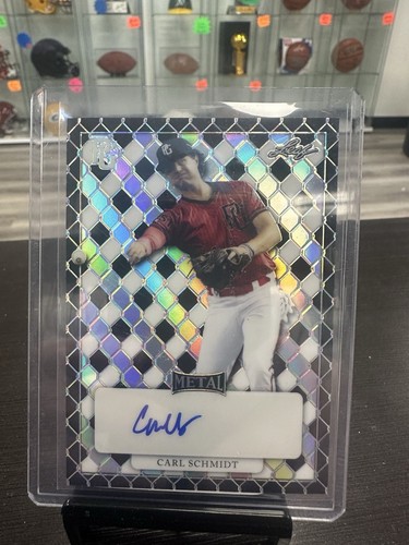2022 Leaf Perfect Game Baseball Carl Schmidt 1/1 Black Auto Proof JS
