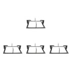  4 stücke Gussherdringe Metall Wok-Pfannen-Stützgestell Quadratischer