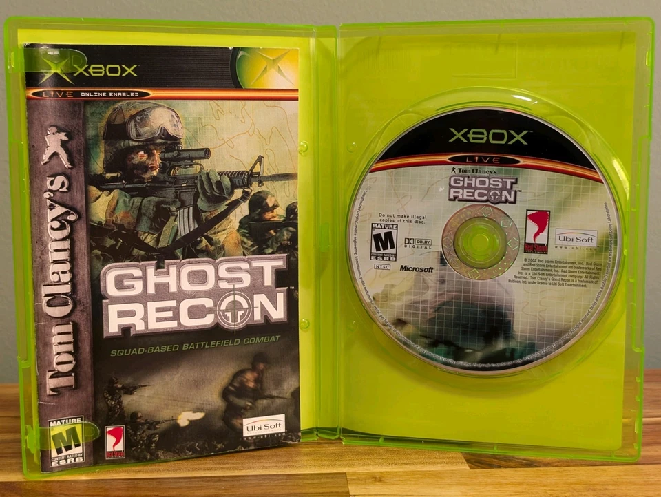 Tom Clancy's Ghost Recon (Microsoft Xbox, 2002) CIB - Tested - Near Mint Disc! - Image 4 of 4