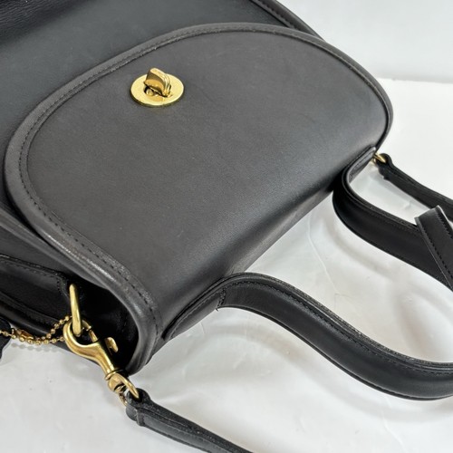 Vintage Coach Bella Court 9957 Umhängetasche schwarz Leder oberer Griff EVC - Bild 18 von 22