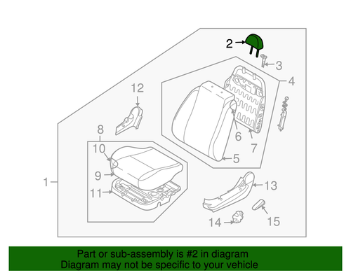 Genuine GM Headrest 96669230 - Picture 2 of 2