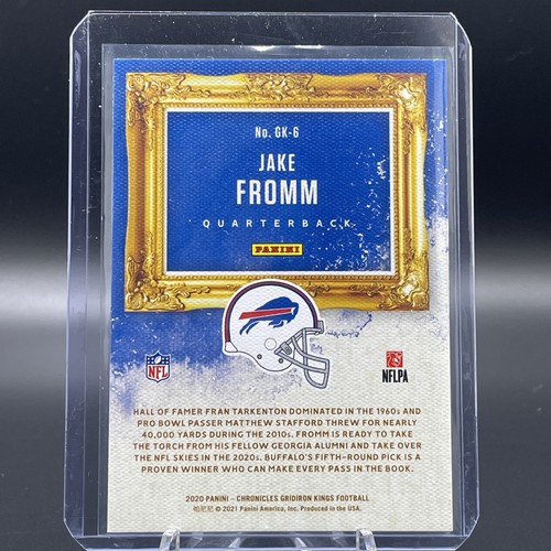 2020 Panini Chronicles Gridiron Kings Jake Fromm #GK-6 Rookie RC Bills Lions - Picture 2 of 2