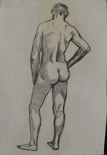 Heinrich Ilgenfritz Zeichnung Männerakt Neue Sachlichkeit Graphit unsigniert - Picture 4 of 4