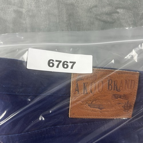 Pantalones para hombre marca Akoo talla 36 azul marino algodón spandex calce recto informales - Imagen 11 de 11