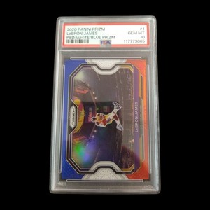 2020 Panini Prizm LeBron James Red White Blue PSA 10 Kobe Tribute