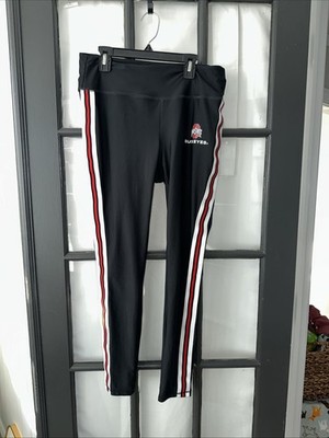 Wear By Erin Andrews Ohio State Buckeyes Track Stripe Leggings Black Red (Large)