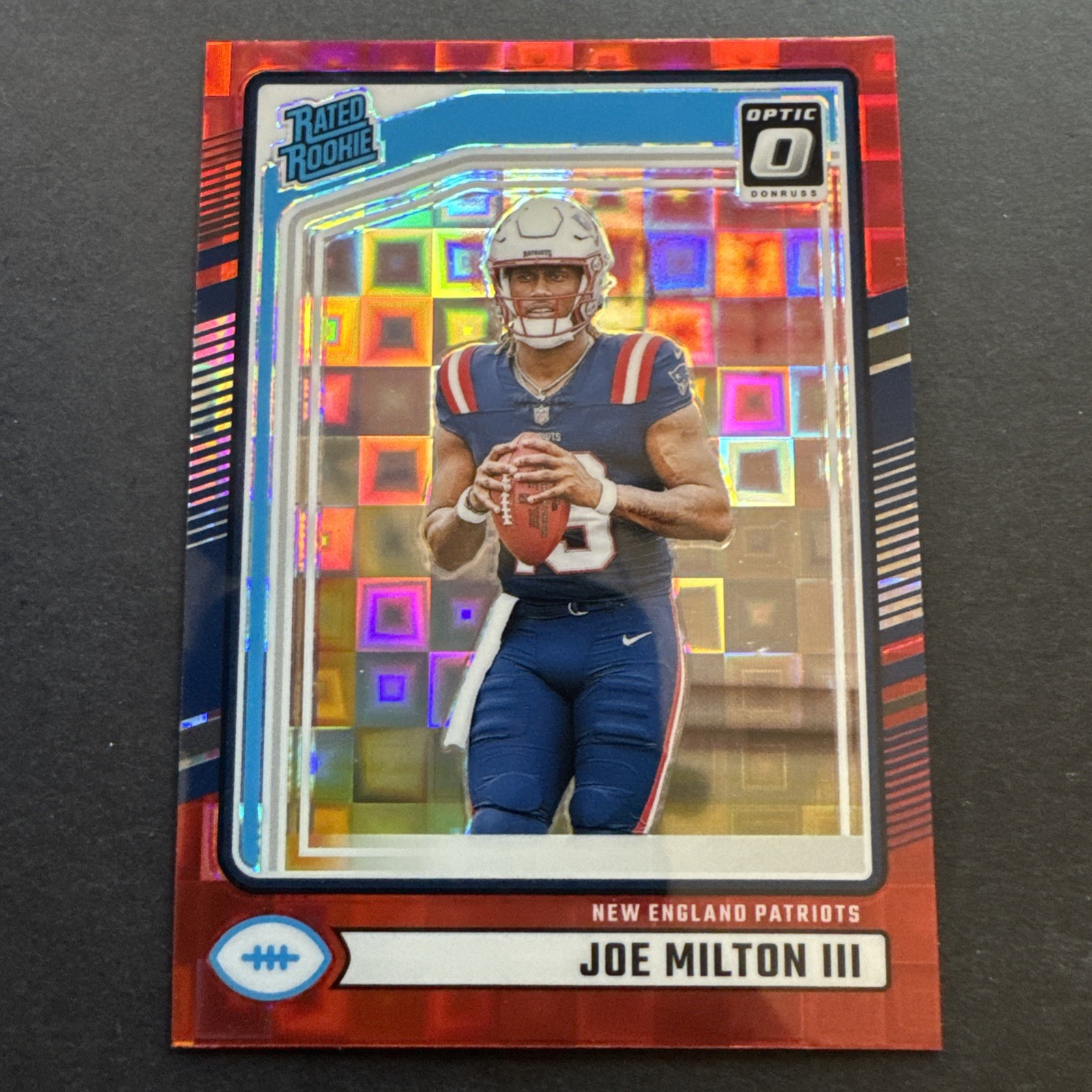 2024 Panini Donruss - Rated Rookie Joe Milton III #319 Optic Preview Red Pandora