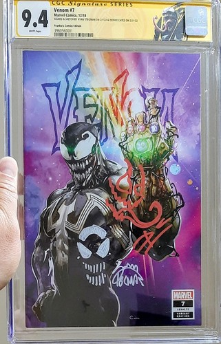 Venom #7 Variant Clayton Crain / CGC 9.4 Ryan Stegman Donny Cates Sign & Sketch