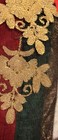 Punjab Black Netting Dupatta~Kiran Velvet Outer Trim~Gold Floral Embroidery~EXC — photo 7