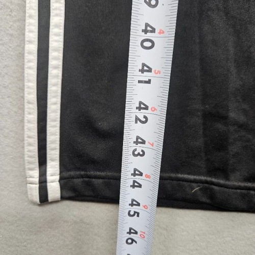 Adidas Mens Size 2XL Black White Stripe Track Pants Athletic Casual - Picture 6 of 10