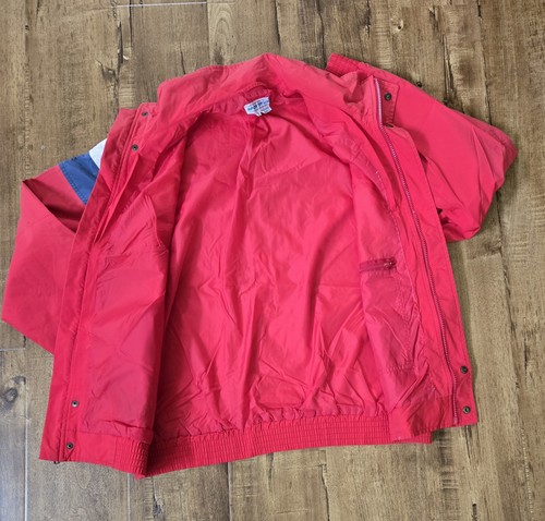 Chaqueta cortavientos de tela Gore-Tex Sportif EE. UU. de colección para hombre M azul rojo crema cremallera completa - Imagen 7 de 18