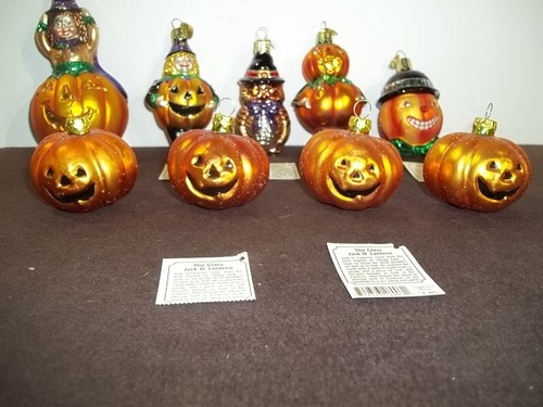 Lot 9 Old World Christmas Glass Halloween Ornaments Owl Jack O’Lantern Pumpkin - Picture 5 of 5