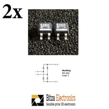 2x Diotec S250 Bridge Rectifier 0.8.A (10A) 600V Single Phase TO-269AA SMD