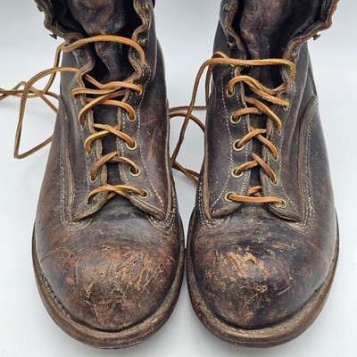Vintage Wesco Logger Caulk Spiked Work Boots 12