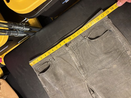 LRL Lauren Jeans Co Ralph Lauren Corduroy Pants Women Size 12 Straight Gray - Picture 6 of 7